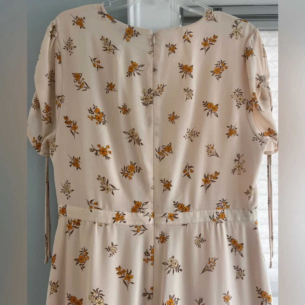 Madewell Floral Wrap Midi Dress Size 14 Wedding Guest Spring Summer - Picture 4 of 8